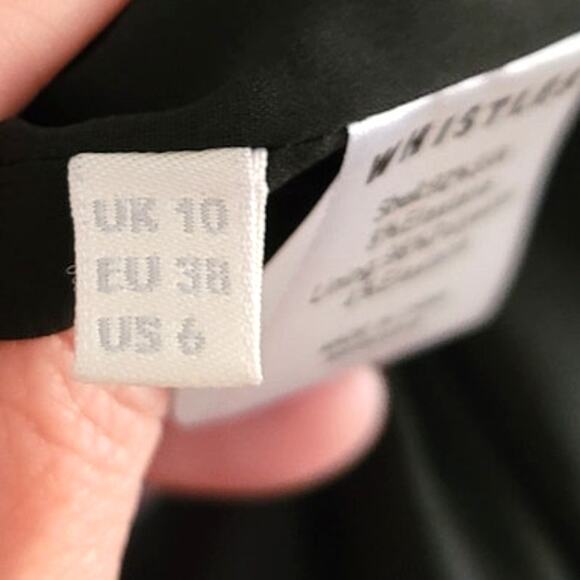 Whistles Silk Blend Blue Tones Ruched Full Back Zip Bodycon Dress 6 - Picture 5 of 12